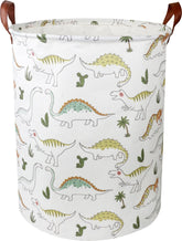 NTAOHAMPER dinosaur laundry hamper front view with sturdy handles for easy transport
