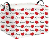 NTAOHAMPER rectangular storage basket with heart, portable and organizes spaces.