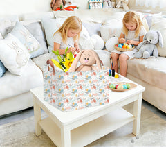 NTAOHAMPER foldable laundry basket with handles for easy transport.