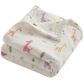 NTBAY 4-layer muslin blanket close-up shows a soft, breathable fabric