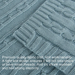 NTBAY baby-blue cotton blanket folded for crib decor.