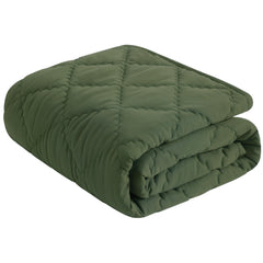 NTBAY down-alternative oversized toddler comforter in olive green, front view highlights warmth and coverage