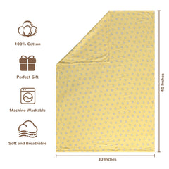 NTBAY 4-layer muslin blanket with reversible pattern; side A for cozy style.