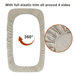 NTBAY soft texture crib sheets with natural cotton weave for gentle skin contact