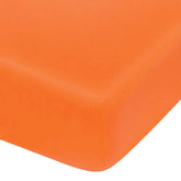 NTBAY orange brushed microfiber close-up showing soft texture for baby comfort.