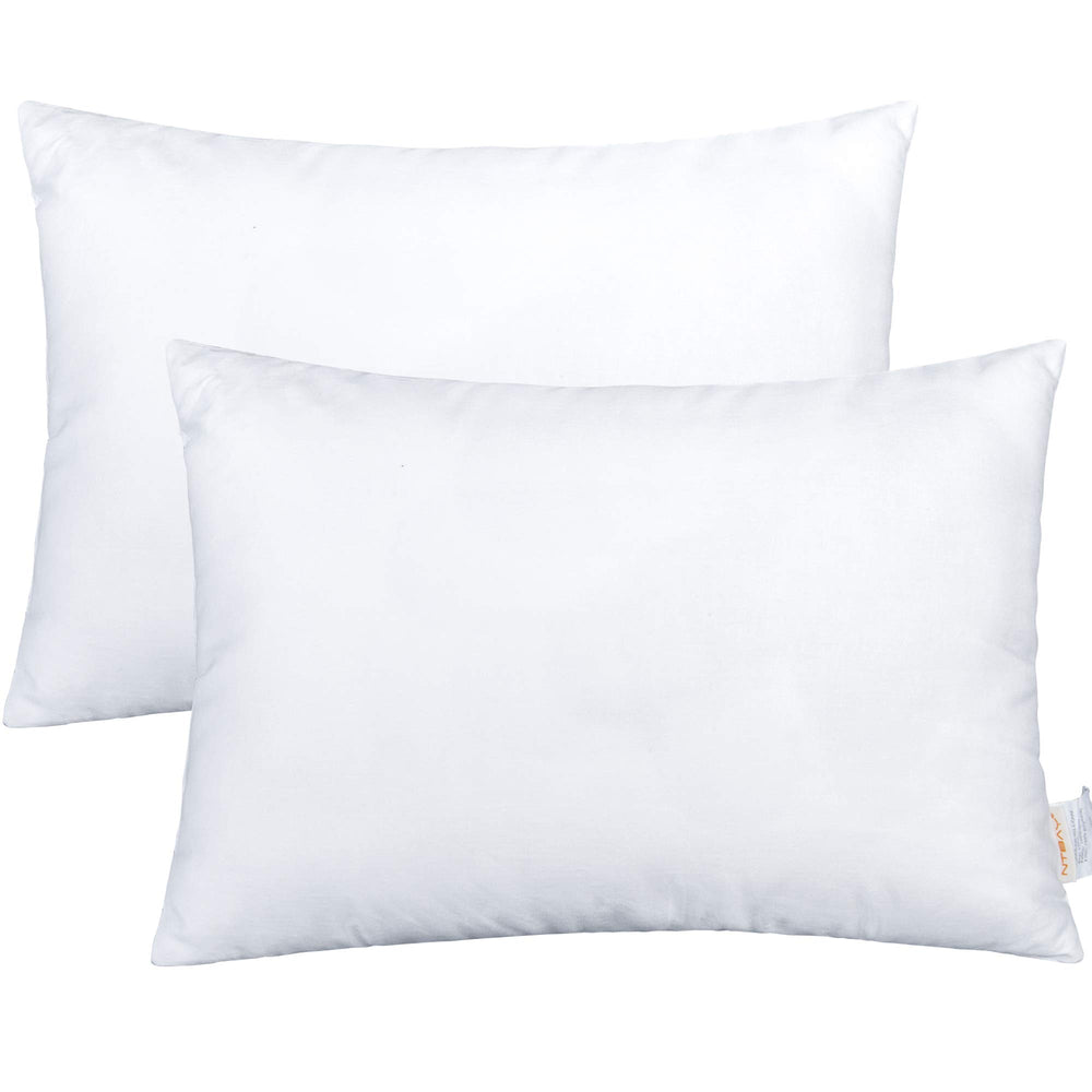NTBAY 13x18 down-alternative pillow offers gentle kid-friendly support for sleep.