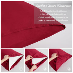NTBAY pillow case with envelope closure for secure, tidy fit