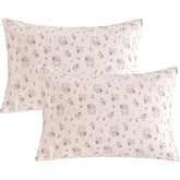 NTBAY toddler pillowcase 13x18 in pink floral with soft jersey cotton for gentle sleep.