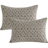 NTBAY toddler pillowcase in grey floral pattern, breathable jersey cotton for soft sleep