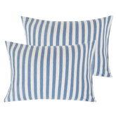 NTBAY toddler pillowcase in blue-white stripe for 13x18 pillow, breathable and skin-friendly