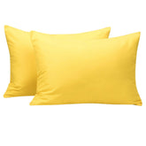 NTBAY zippered toddler pillowcase in yellow keeps pillows tidy and easy to remove.