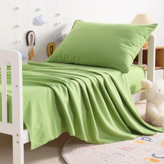 NTBAY fitted green toddler sheet set for snug crib fit