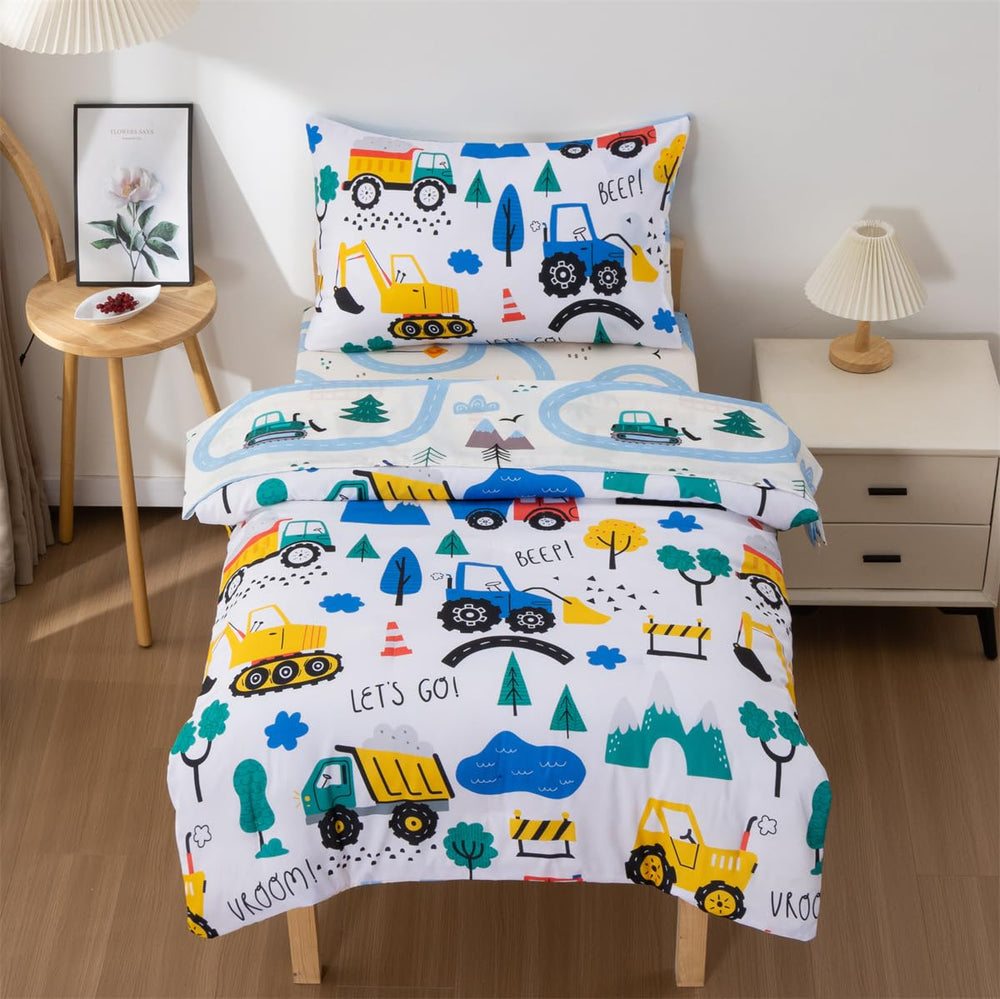 NTBED construction-vehicles comforter—soft and kid-friendly for imaginative play and cozy nights