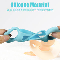Nuanchu light-gray silicone handle fits wide-neck bottles for steady grip