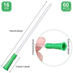 Nuanchu PVC enema tubes clear set, 16FR, smooth insert for comfortable use