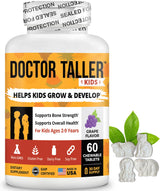 NuBest Doctor Taller Kids bottle front with grape-flavored chewables for daily nourishment.