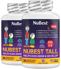 NuBest Tall Kids animal shapes bottle showing playful daily vitamin routine benefit