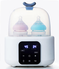 Nubite double bottle warmer front view shows a compact design for midnight feeds.