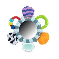 Nuby Look-at-Me Mirror Teether Grey Cloud closeup highlighting soft silicone teething surface