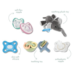 Nuby orthodontic pacifier emphasizes gentle gums and fit