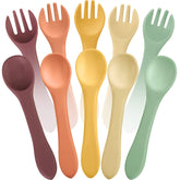 Nuenen spoons and forks set in color collection for versatile feeding.