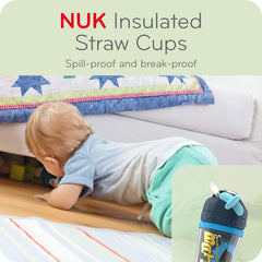 NUK Batman straw-cap with slider protects the straw from dirt.