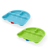 NUK First Essentials Tri-Suction Plates top view, two-pack set for mess-free meals.