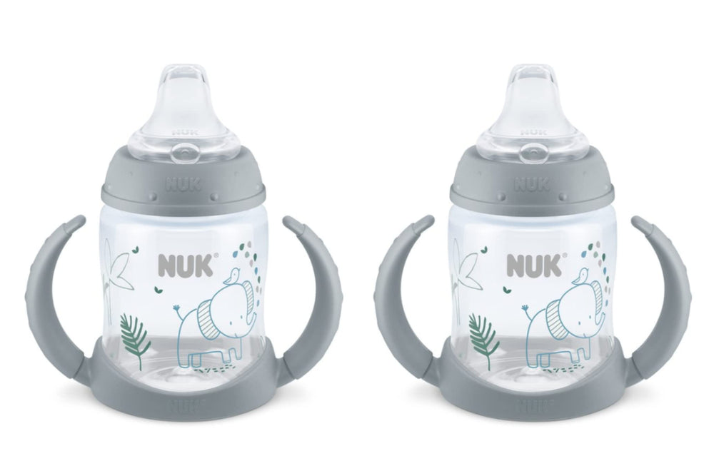 NUK Learner Cup elephant design set, easy transition from bottle to cup for babies