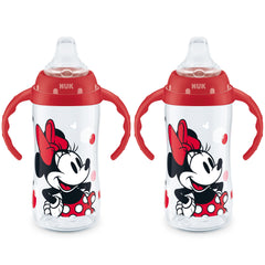 NUK Learner Cup Minnie Mouse soft spout supports gentle sipping and transition