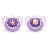 NUK Orthodontic Pacifier closeup shows the breast-like nipple for soothing comfort