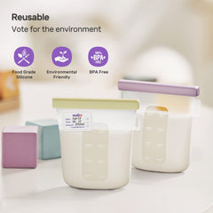Nuliie 7-pack silicone breastmilk bags for organized portions
