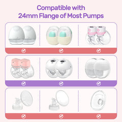 Nuliie flange inserts 15mm close-up supports customized comfort with compatible wearable pumps