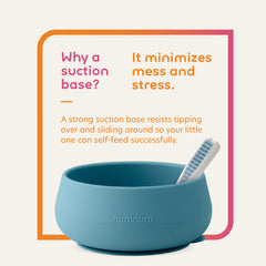 NumNum suction bowl close-up showing strong grip and release tab