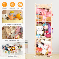 Nuoex wooden organizer dimensions 54 inch tall for large plush toys.