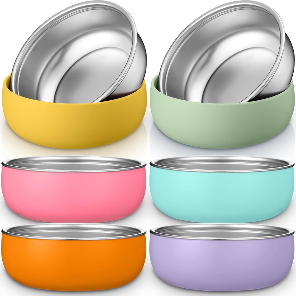 Nuogo baby bowls colorful 6-pack for organized meals and easy color-matching.