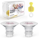 Nursi Luna flange insert 18mm close-up showing comfortable fit with 24mm shields
