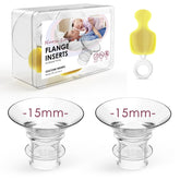 Nursi Luna 15mm flange insert close-up showing cushioned comfort