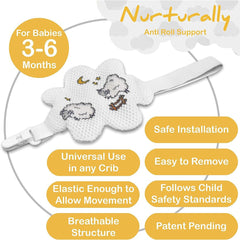 Nurturally elastic clip and cloud highlights quick, secure installation for busy parents.