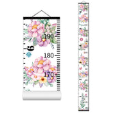 Nustila height chart with animal pattern on canvas for kid growth tracking at home.