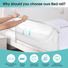 NUTIKAS bed rail guard adjustable height adapts to mattress thickness
