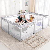 NUTIKAS large playpen assembly view showing sturdy frame for family play