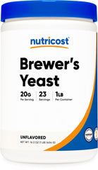Nutricost Brewers Yeast Powder bottle showing label for daily nutrition