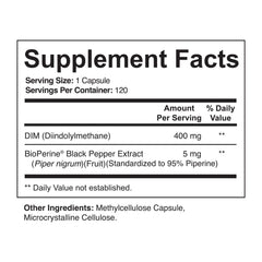 Bioperine-enhanced DIM capsules improve absorption and bioavailability.
