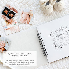 Nuts & Bolts Paper Co. belly photo page creates a visual pregnancy timeline.