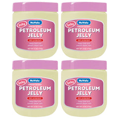 NuValu Petroleum Jelly 6 oz baby pink jar highlights skin protection and moisture.