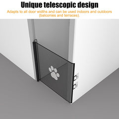 Nuvollo gate extended to 43 inches fits narrower passages securely.