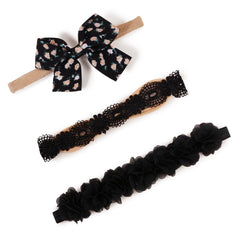 NUWAJP pink flower headband for newborns, soft elastic nylon for comfortable daily wear
