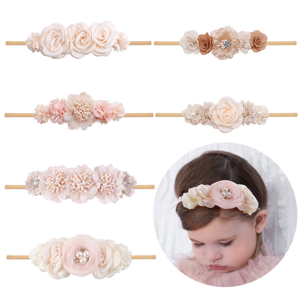 NUWAJP soft nylon headbands for gentle daily wear on baby girls