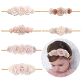 NUWAJP soft nylon headbands for gentle daily wear on baby girls