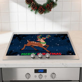 Nuxovilar reindeer-pattern stovetop cover protects and adds festive charm.